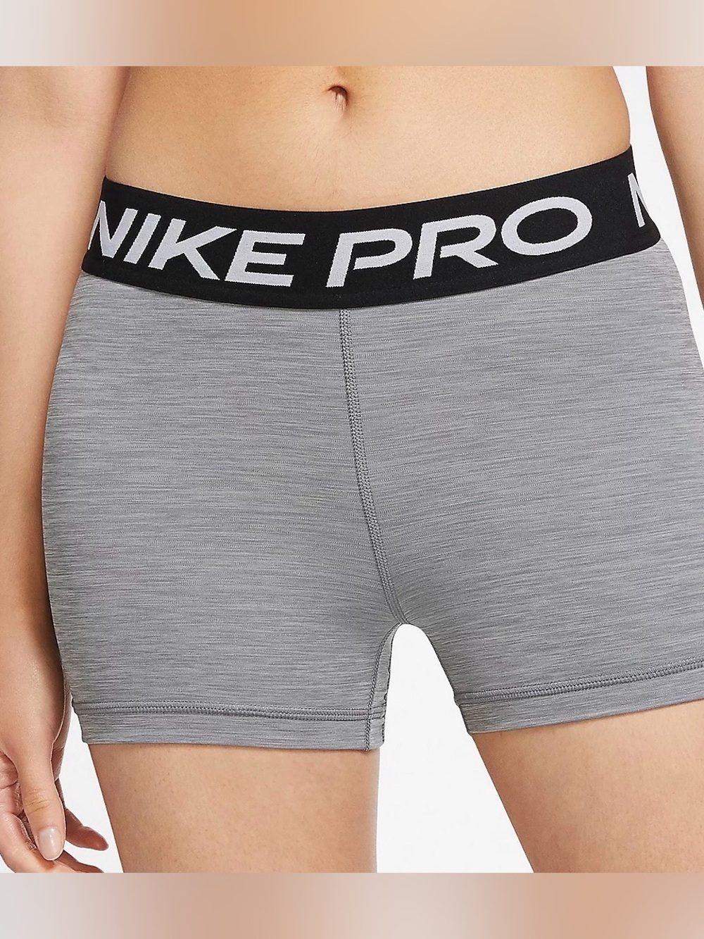 Nike Pro Women's Light Gray Performance Bike Shorts